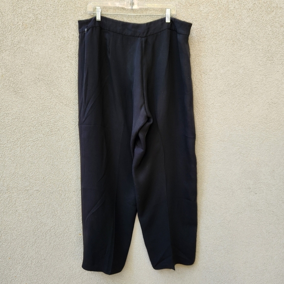 Eileen Fisher Pants - Eileen Fisher Pants Women's Large Black Wide Leg Dropped Rise Chiffon Classic